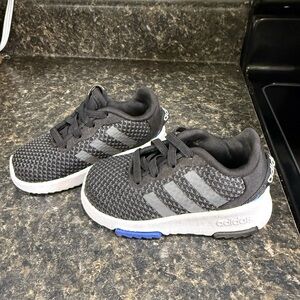 Adidas Kids Black and Gray Sneakers